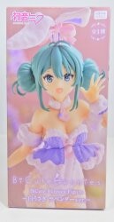 FuRyu BiCute Bunnies Figure VOCALOID Hatsune Miku White Rabbit Lavender ver. gambar 1