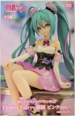 FuRyu Noodle Stopper Figure Flower Fairy Hatsune Miku Morning Glory Pink Ver.