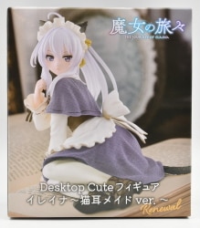 Taito Desktop Cute Figure: Wandering Majo no Tabitabi Elaina Cat Ear Maid Ver. Renewal Bild 1