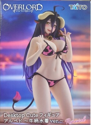 Taito Desktop Cute Figure Albedo Cow Print Swimsuit Ver. Renewal 이미지 1