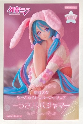 Furyu Noodle Stopper Figure VOCALOID Hatsune Miku Rabbit Ear Pajama รูปภาพ 1