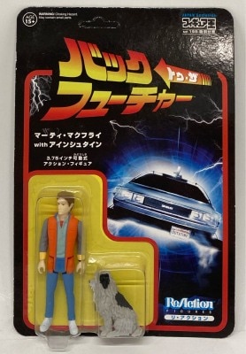 FUNKO REACTION FIGURES Marty McFly with Einstein รูปภาพ 1