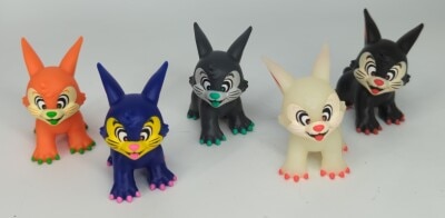 MEDICOMTOY VAG series 47 Kousuke Shimizu PSYCHO RABBIT Complete 5 Piece Set image 1