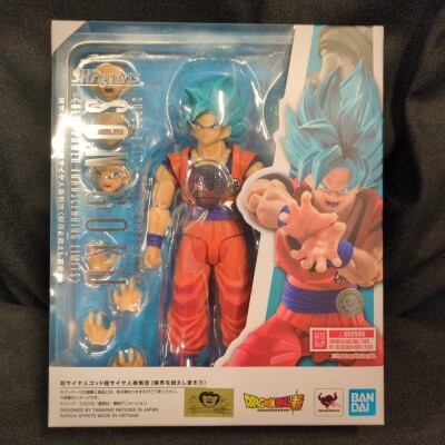 Bandai SH Figuarts Dragon Ball Super Super Saiyan God Super Saiyan Son Goku<the blue="" power="" that="" surpasses="" limits=""> </the> 圖片 1
