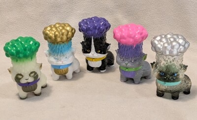 MEDICOMTOY VAG SERIES 41 Moukoyama Dusting Cat, Complete 5 Piece Set Bild 1