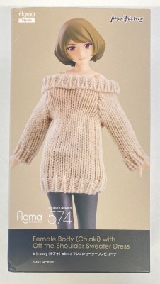 Max Factory Figma female body (Chiaki) with off-shoulder sweater dress gambar 1