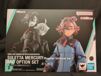 BANDAI SPIRITS SHFiguarts Mobile Suit Gundam: The Witch from Mercury (Normal School Uniform Ver.) and Option Set