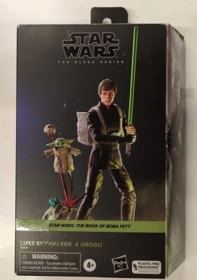 HASBRO 07 / THE BLACK STAR WARS / THE BOOK OF BOBA FETT LUKE SKYWALKER & GROGU 6 inch รูปภาพ 1
