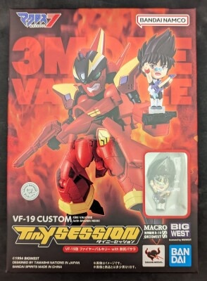 Bandai TINY SESSION Macross 7 VF-19 Kai Fire Valkyrie with Nekki Basara