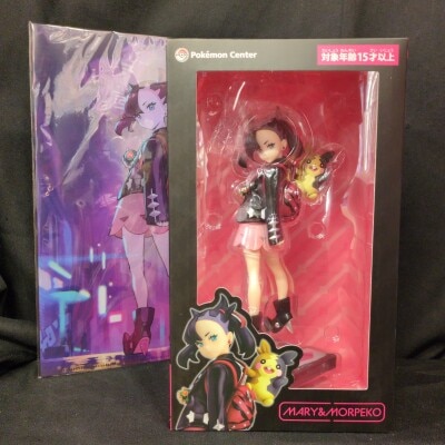 Pokemon Pokemon Center Limited Figure Marnie and Morpeko Bonus Item with Clear File PVC 图片 1