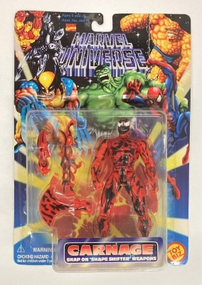 TOYBIZ (ACTION FIGURE) CARNAGE / SNAP ON SHAPE SHIFTER WEAPONS 5 inch Bild 1