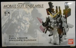 BANDAI MOBILE SUIT ENSEMBLE Mobile Suit Gundam Unicorn Full Armour Unicorn Gundam EX01