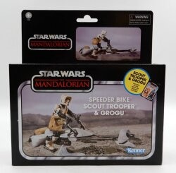 HASBRO THE VINTAGE COLLECTION SPEEDER BIKE SCOUT TROOPER and GROGU 3.75 inch image 1