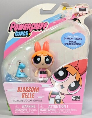 SPIN MASTER ACTION DOLL FIGURINE BLOSSOM BELLE & Baby Dinosaur (Sticker: INCLUDES)
