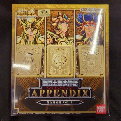BANDAI Saint Seiya Myth Cloth APPENDIX/ Appendix Masami Kurumada Gold Cloth Box Vol.2/ Tamashii Web Limited Edition 2