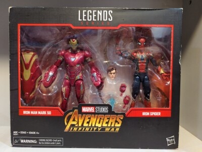 HASBRO (ACTION FIGURE) AVENGERS / INFINITY WAR IRON MAN MARK 50 / IRON SPIDER 6 inch
