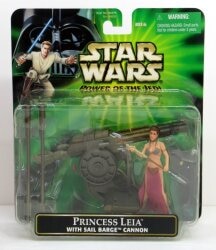 Tomy DELUXE FIGURES PRINCESS LEIA / WITH SAIL BARGE CANNON 3.5 Inch Bild 1
