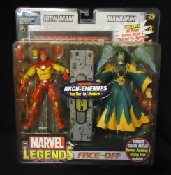 TOYBIZ FACE OFF IRON MAN VS MANDARIN (Red/Yellow) 6 inch