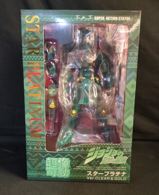 Medicos Super Action Statue Statue Star Platinum Ver. CLEAR & GOLD