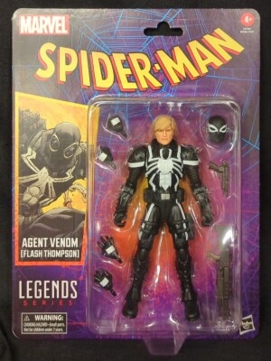 HASBRO (VINTAGE RETRO) SPIDER MAN AGENT VENOM (FLASH THOMPSON) 6 inch image 1