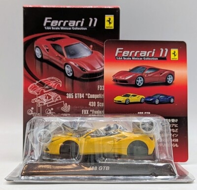 Kyosho 1/64 Ferrari Minicar Collection 11 488 GTB Yellow