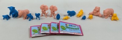 Bandai animal parent and child series animal parent and child series Erimaki Tokage (Frilled-neck lizard) 4 capsule set set