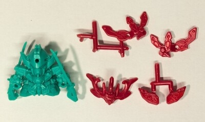Bandai SD Gundam R Musha Godmaru Green/Red Plastic Parts Bild 1