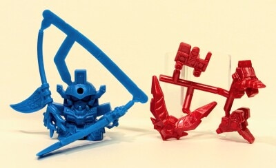 Bandai SDR0018 SD Gundam R Musha Kureitomaru Blue color/Red Plastic Parts image 1