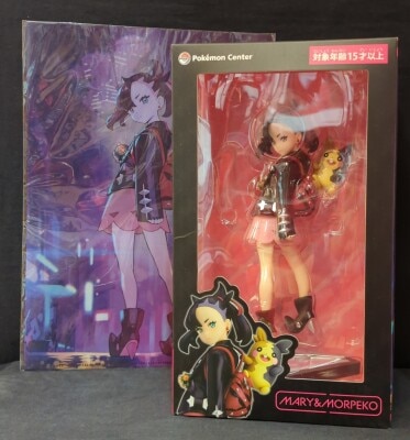 Pokemon Pokemon Center Limited Figure Marnie and Morpeko Bonus Item with Clear File PVC Bild 1