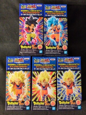 BANDAI SPIRITS WCF Dragon Ball Z DOKKAN BATTLE 5TH ANNIVERS Complete 5 Piece Set imagen 1