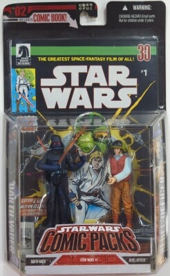 Tomy Direct COMIC PACKS DARTH VADER / REBEL OFFICER 3.5 Inch รูปภาพ 1
