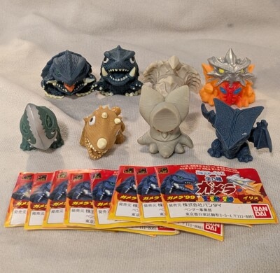 Bandai Gamera Soft Vinyl Collection 01 Complete 8 Piece Set Gamera Soft Vinyl Collection 01 set รูปภาพ 1