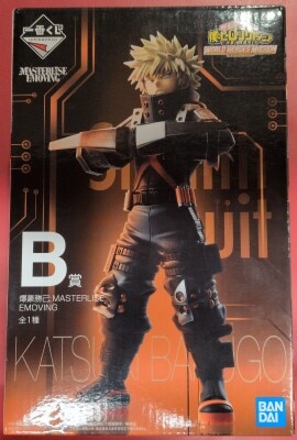 Bandai Spirits Ichiban Kuji My Hero Academia THE MOVIE WORLD HEROES' MISSION B-Prize Katsuki Bakugou MASTERLISE EMOVING Figure gambar 1