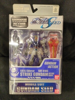 BANDAI Gundam Action Mobile Suit Gundam SEED GAT-X105 Strike Gundam Active Mode (Clear Color)