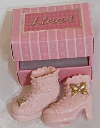 Takara Tomy Licca closet series shoe collection Sweet Color Licca-chan Noir Booties (Macaron Pink)