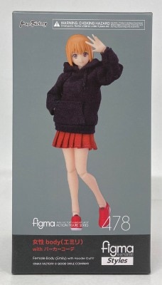 MAX FACTORY Figma Female body (Emily) with hoodie outfit 478