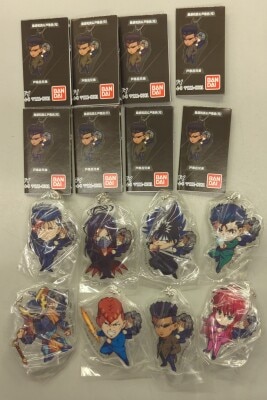 Bandai Die-Cut Acrylic Charm Toguro (Brother) Always By Your Side - Yu Yu Hakusho Complete 8 Piece Set Bild 1