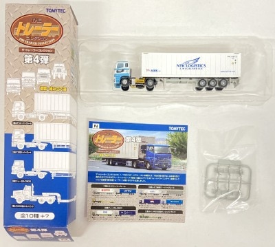 Tomytec Trailer Collection Series : . 4 (40ft HQ Refrigerated Container) Nippon Container Transport / Mitsubishi Fuso New Super Great + Nippon Yusen (40ft HQ Refrigerated Container 032) Bild 1