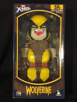 Sunny Side Up Happy Kuji MARVEL X-MEN BE@RBRICK SP Prize Wolverine (Brown Costume) 400% hình ảnh 1