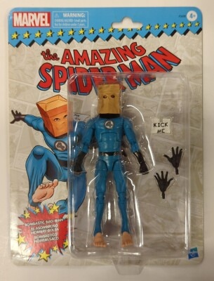 HASBRO (VINTAGE RETRO) THE AMAZING SPIDER MAN BOMBASTIC BAG MAN 6 inch