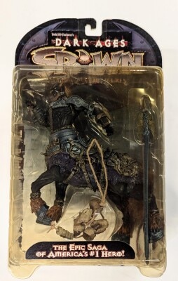 McFARLANE TOYS SERIES 11 / DARK AGE SPAWN THE RAIDER (Normal /Rounded corners on top of backing cardboard) gambar 1