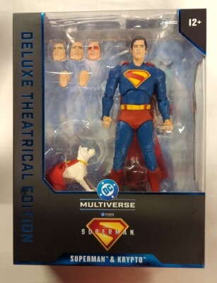 MCFARLANETOYS DC Multiverse SUPER MAN & KRYPTO DELUXE THEATRICAL EDITION gambar 1