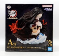 Bandai Spirits Ichiban Kuji Demon Slayer: Kimetsu no Yaiba Connected Trail A Prize Kamado Tanjiro and Kamado Nezuko ArtScale Memoria image 1