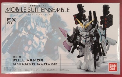 BANDAI MOBILE SUIT ENSEMBLE Mobile Suit Gundam Unicorn Full Armour Unicorn Gundam EX01