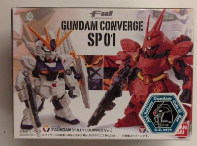 BANDAI Fusion Works (FW) Gundam Converge SP01 ν (Nu) Gundamfully equipped) and Sazabi