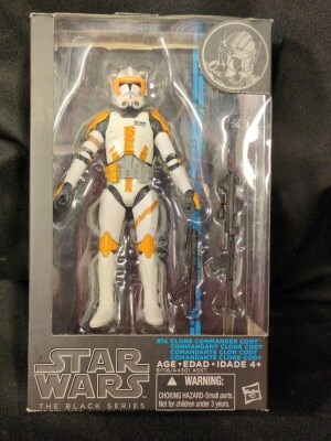 HASBRO THE BLACK CLONE COMMANDER CODY 6 inch