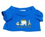 ぬいぐるみ ピクルス ミニTシャツ(サリュー ブルー) ビーンドール用コスチュームシリーズ 「pickles the frog-かえるのピクルス-」
