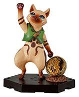 トレーディングフィギュア オトモアイルー(茶/右手上げ) 「一番くじ モンスターハンター 10thアニバーサリー」 I賞 アイルーフィギュアコレクション