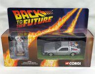 ミニカー 1/36 Delorean Time Machine ＆ Doc Brown White Metal Figure -デロリアン タイムマシーン＆ブラウン博士 ミニフィギュア- 「バック・トゥ・ザ・フューチャー」 [CC05501]