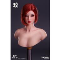 ドールアクセサリー 1/6 女性ヘッド（赤髪ショート） YMT-084B